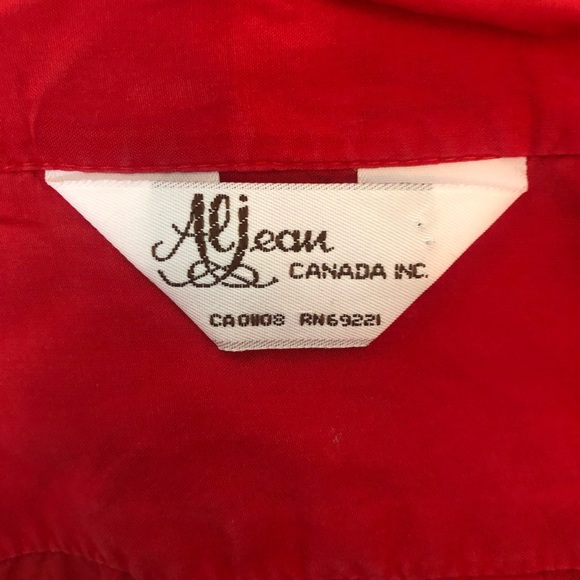 SILK RED blouse 1980’s - Picture 2 of 6